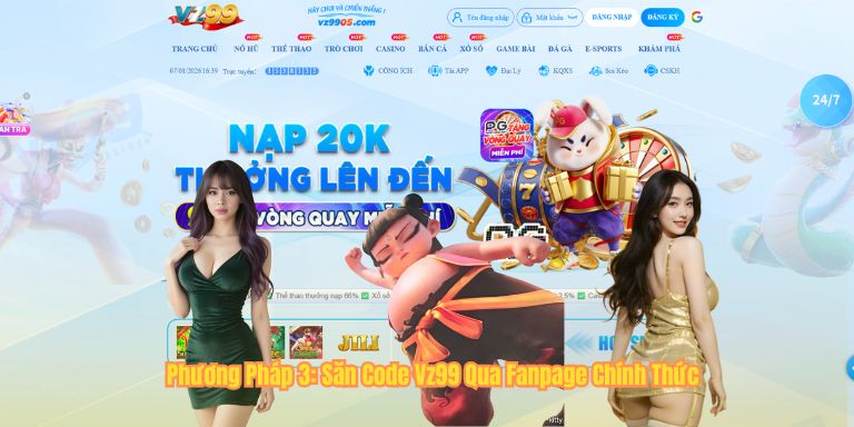 Phương Pháp 3: Săn Code Vz99 Qua Fanpage Chính Thức